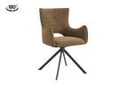 Chaise pivotante BILY Rouille avec accoudoirs – 57,5 x 60 cm | TIKAYLA