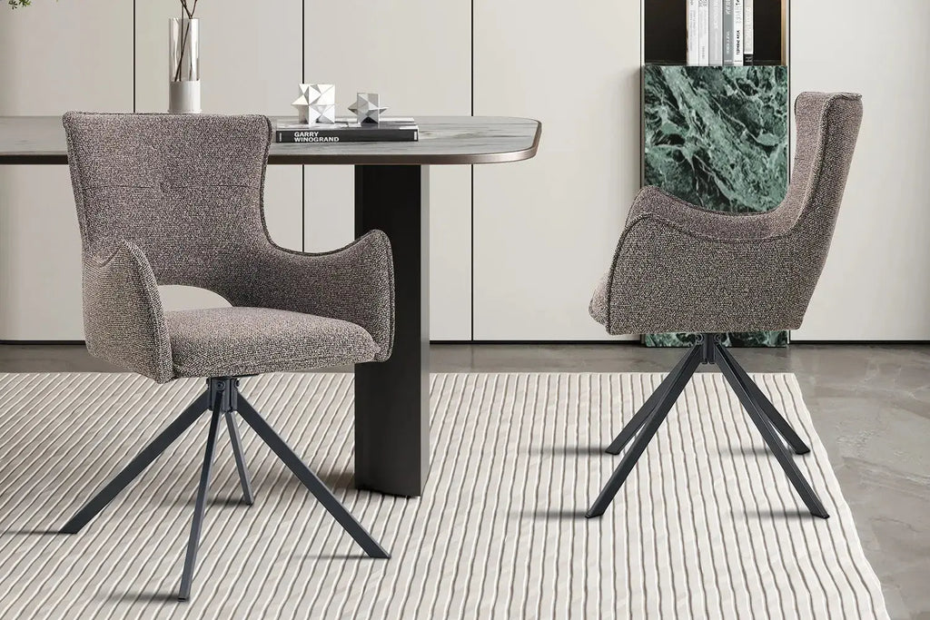 Chaise pivotante BILY Sable avec accoudoirs – 57,5 x 60 cm | TIKAYLA
