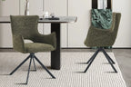 Chaise pivotante BILY Vert avec accoudoirs – 57,5 x 60 cm | TIKAYLA