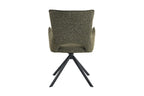 Chaise pivotante BILY Vert avec accoudoirs – 57,5 x 60 cm | TIKAYLA