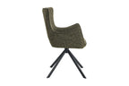 Chaise pivotante BILY Vert avec accoudoirs – 57,5 x 60 cm | TIKAYLA