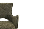 Chaise pivotante BILY Vert avec accoudoirs – 57,5 x 60 cm | TIKAYLA