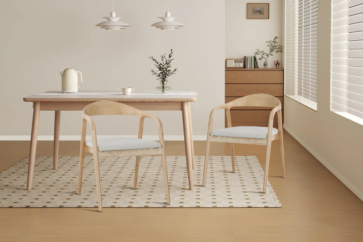 Fauteuil CLARA Frêne naturel – 57 x 66,5 cm | TIKAYLA