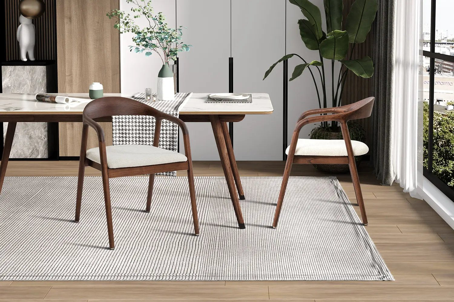 Fauteuil CLARA Frêne noyer – 57 x 66,5 cm | TIKAYLA