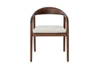 Chaise avec accoudoirs CLARA en frêne et noyer - 57 x 66,5 cm | TIKAYLA
