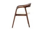 Chaise avec accoudoirs CLARA en frêne et noyer - 57 x 66,5 cm | TIKAYLA