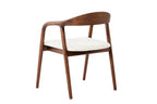Chaise avec accoudoirs CLARA en frêne et noyer - 57 x 66,5 cm | TIKAYLA