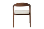 Chaise avec accoudoirs CLARA en frêne et noyer - 57 x 66,5 cm | TIKAYLA