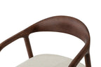 Chaise avec accoudoirs CLARA en frêne et noyer - 57 x 66,5 cm | TIKAYLA