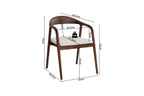 Fauteuil CLARA Frêne noyer – 57 x 66,5 cm | TIKAYLA