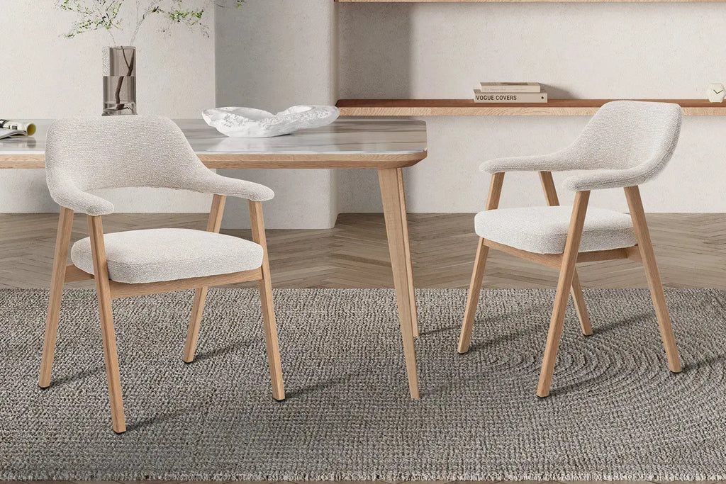 Chaise avec accoudoirs CORALYA beige – 64 x 59,5 cm | TIKAYLA