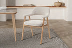Chaise avec accoudoirs CORALYA beige – 64 x 59,5 cm | TIKAYLA