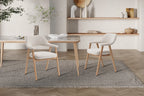 Chaise avec accoudoirs CORALYA beige – 64 x 59,5 cm | TIKAYLA