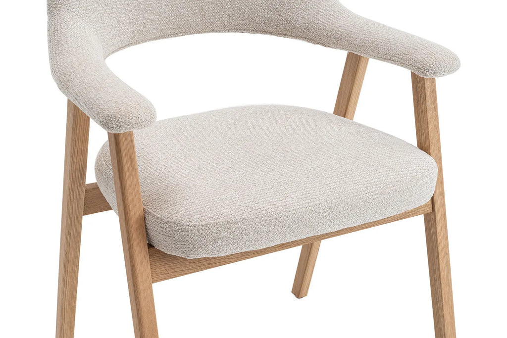 Chaise avec accoudoirs CORALYA beige – 64 x 59,5 cm | TIKAYLA