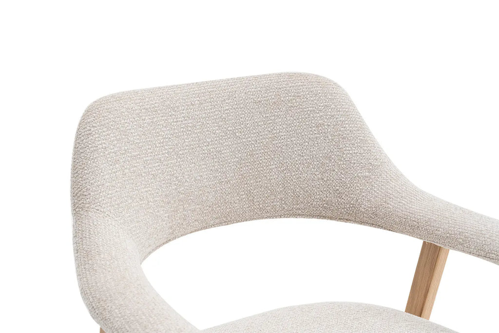 Chaise avec accoudoirs CORALYA beige – 64 x 59,5 cm | TIKAYLA