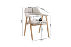 Chaise avec accoudoirs CORALYA beige – 64 x 59,5 cm | TIKAYLA