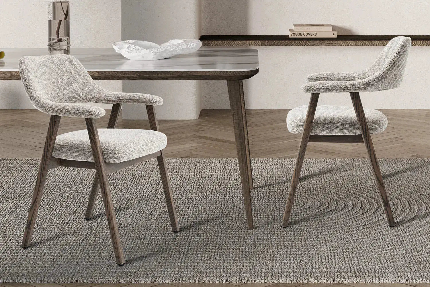 Chaise avec accoudoirs CORALYA sable – 64 x 59,5 cm | TIKAYLA