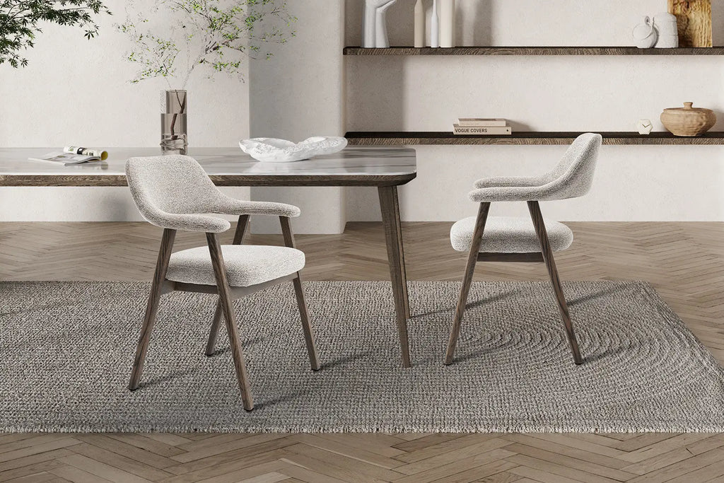 Chaise avec accoudoirs CORALYA sable – 64 x 59,5 cm | TIKAYLA