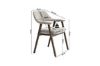 Chaise avec accoudoirs CORALYA sable – 64 x 59,5 cm | TIKAYLA