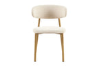 Chaise de salle à manger COYA Naturel et Beige – 53 x 52 cm | TIKAYLA