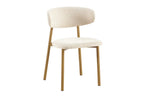 Chaise de salle à manger COYA Naturel et Beige – 53 x 52 cm | TIKAYLA