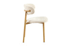 Chaise de salle à manger COYA Naturel et Beige – 53 x 52 cm | TIKAYLA
