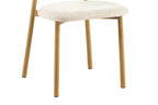 Chaise de salle à manger COYA Naturel et Beige – 53 x 52 cm | TIKAYLA