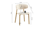 Chaise de salle à manger COYA Naturel et Beige – 53 x 52 cm | TIKAYLA