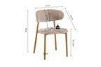 Chaise de salle à manger COYA Naturel et Sable – 53 x 52 cm | TIKAYLA
