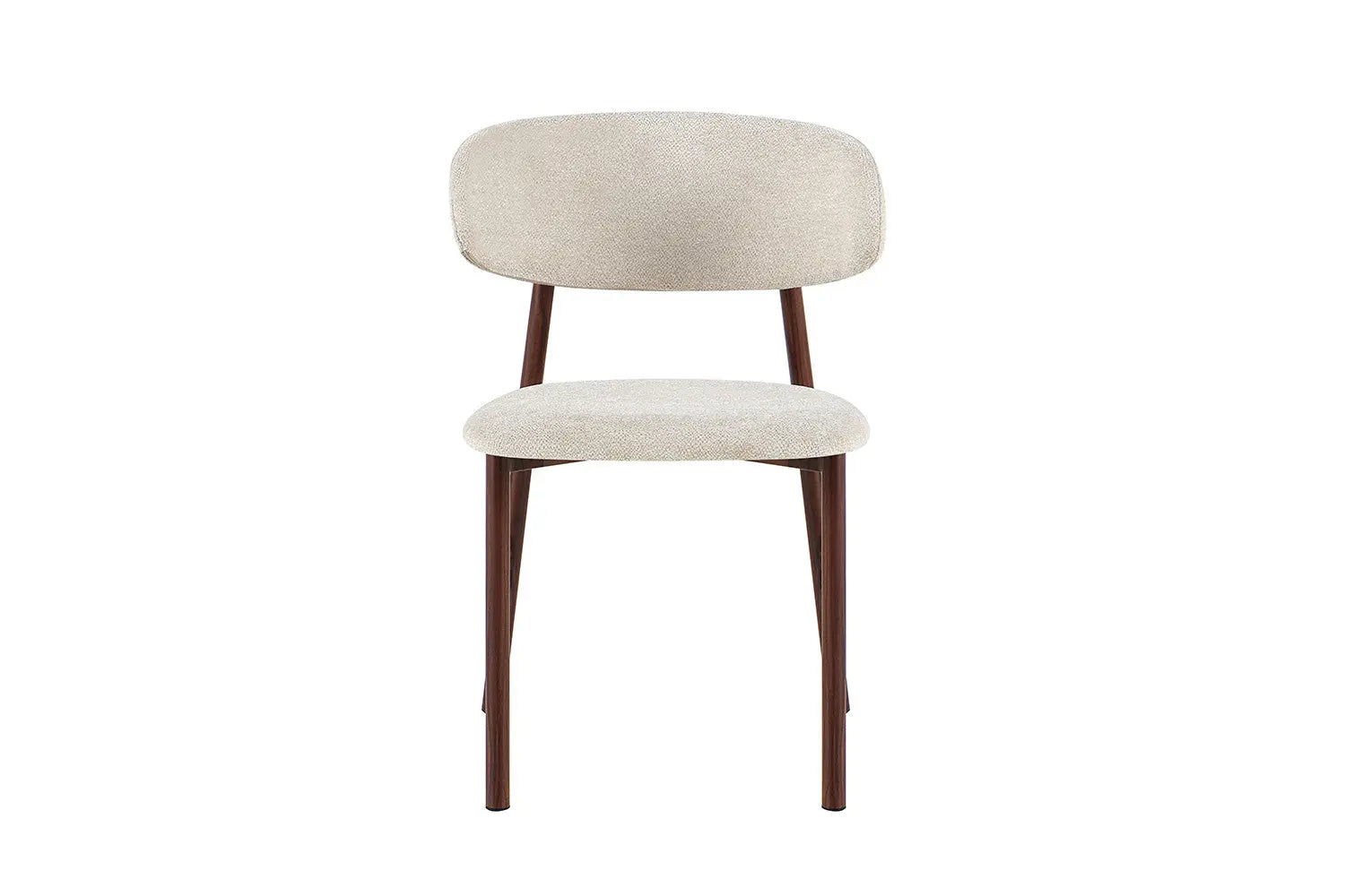 Chaise de salle à manger COYA Noyer et Beige – 53 x 52 cm | TIKAYLA