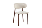 Chaise de salle à manger COYA Noyer et Beige – 53 x 52 cm | TIKAYLA