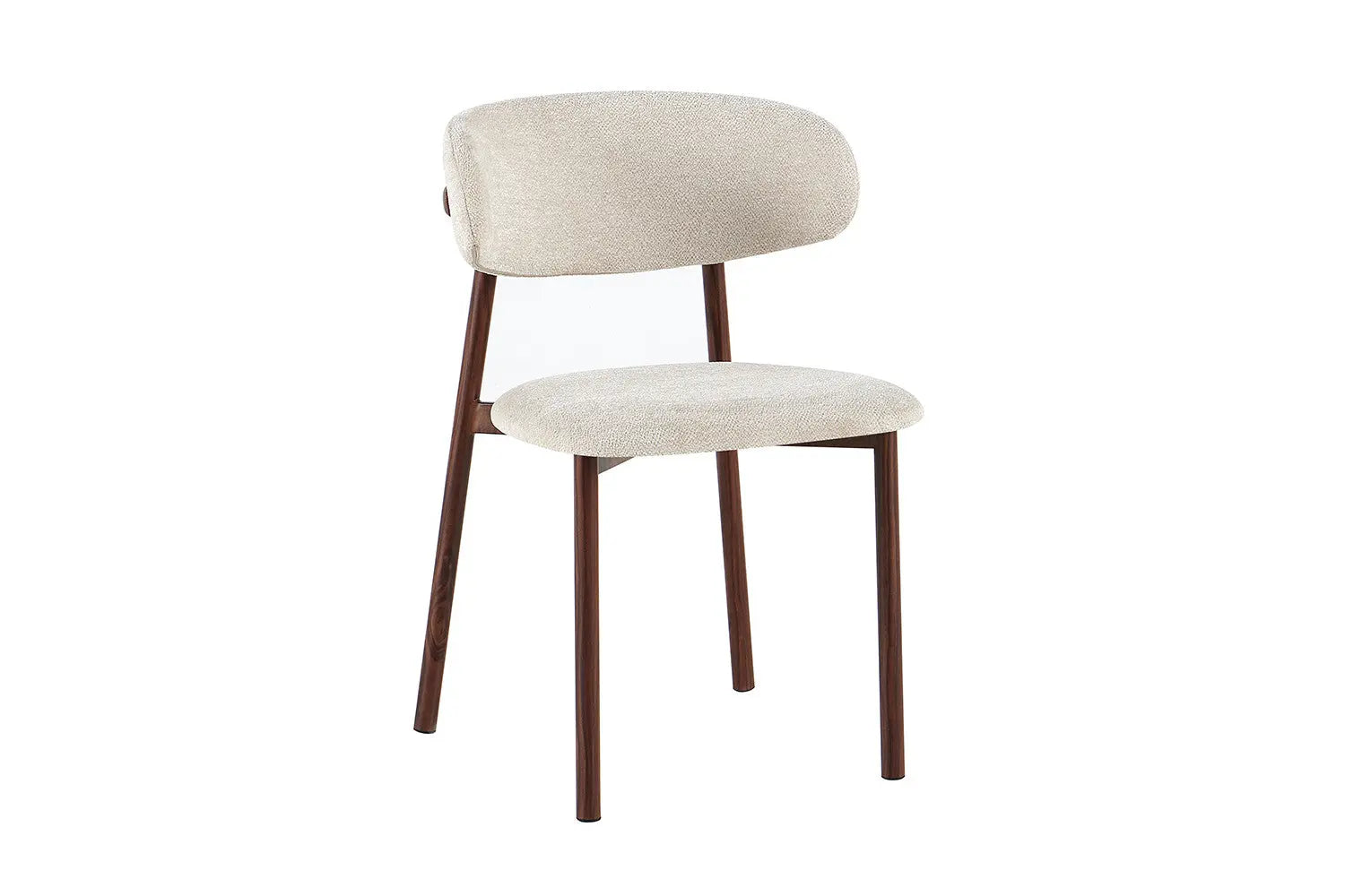 Chaise de salle à manger COYA Noyer et Beige – 53 x 52 cm | TIKAYLA