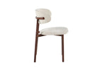 Chaise de salle à manger COYA Noyer et Beige – 53 x 52 cm | TIKAYLA