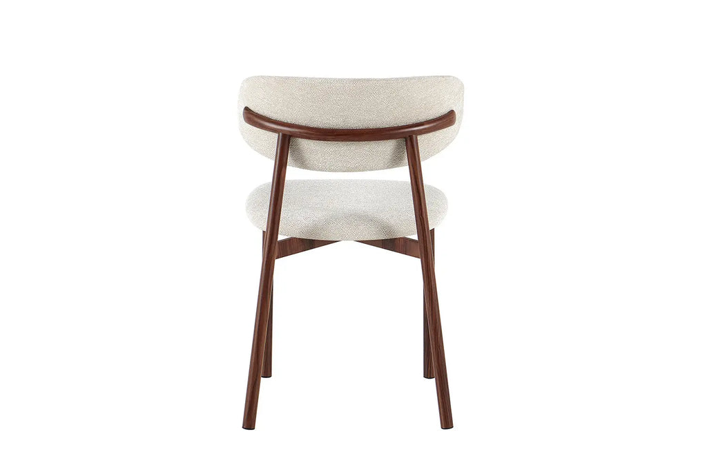 Chaise de salle à manger COYA Noyer et Beige – 53 x 52 cm | TIKAYLA