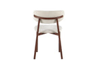 Chaise de salle à manger COYA Noyer et Beige – 53 x 52 cm | TIKAYLA