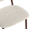 Chaise de salle à manger COYA Noyer et Beige – 53 x 52 cm | TIKAYLA