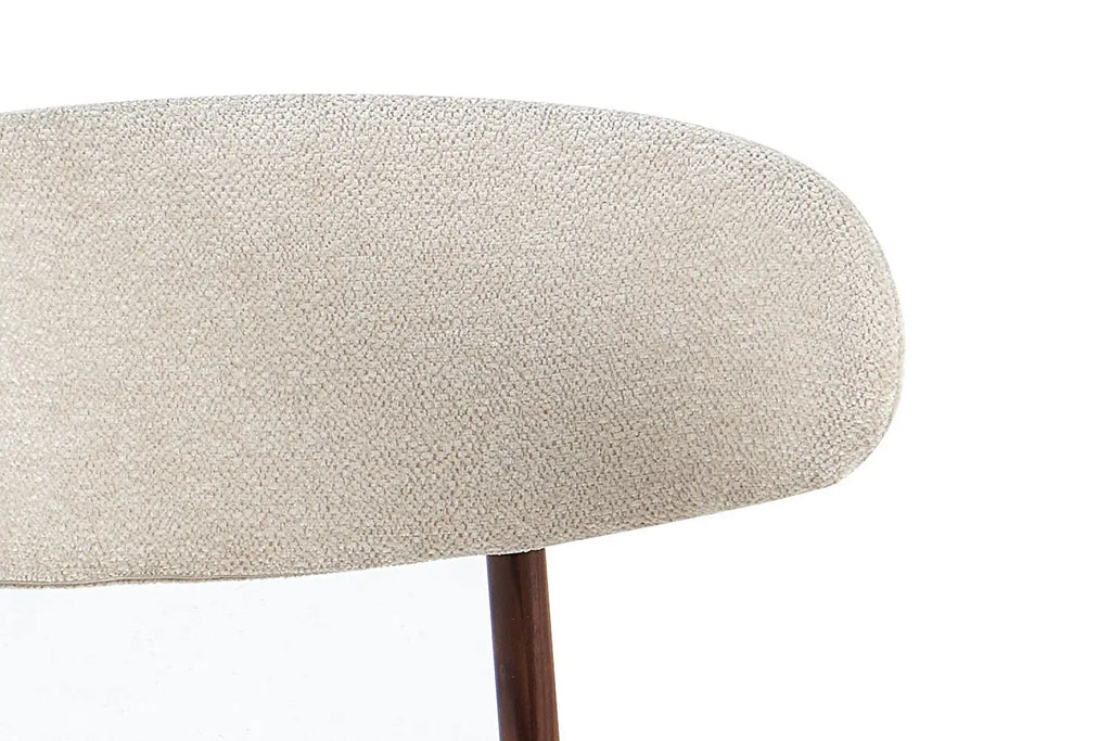 Chaise de salle à manger COYA Noyer et Beige – 53 x 52 cm | TIKAYLA
