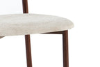 Chaise de salle à manger COYA Noyer et Beige – 53 x 52 cm | TIKAYLA