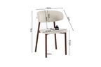 Chaise de salle à manger COYA Noyer et Beige – 53 x 52 cm | TIKAYLA