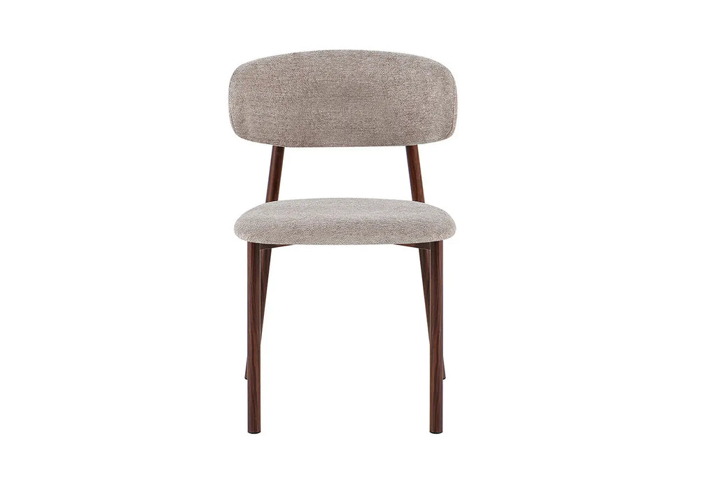 Chaise de salle à manger COYA Noyer et Sable – 53 x 52 cm | TIKAYLA