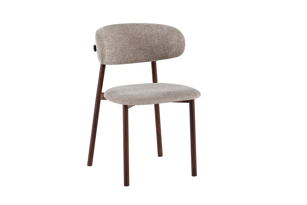 Chaise de salle à manger COYA Noyer et Sable – 53 x 52 cm | TIKAYLA