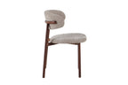 Chaise de salle à manger COYA Noyer et Sable – 53 x 52 cm | TIKAYLA