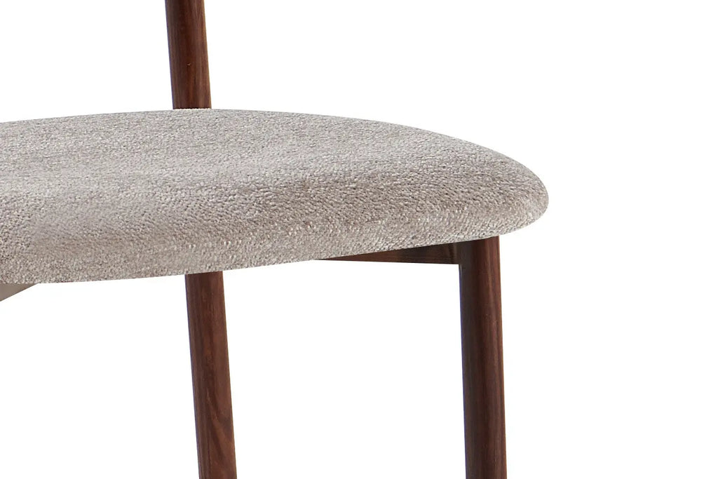 Chaise de salle à manger COYA Noyer et Sable – 53 x 52 cm | TIKAYLA