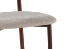 Chaise de salle à manger COYA Noyer et Sable – 53 x 52 cm | TIKAYLA