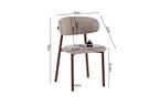 Chaise de salle à manger COYA Noyer et Sable – 53 x 52 cm | TIKAYLA