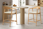 Chaise de bar CLARA Frêne naturel – 55,5 x 57,5 cm | TIKAYLA