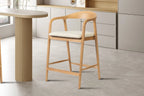 Chaise de bar CLARA Frêne naturel – 55,5 x 57,5 cm | TIKAYLA