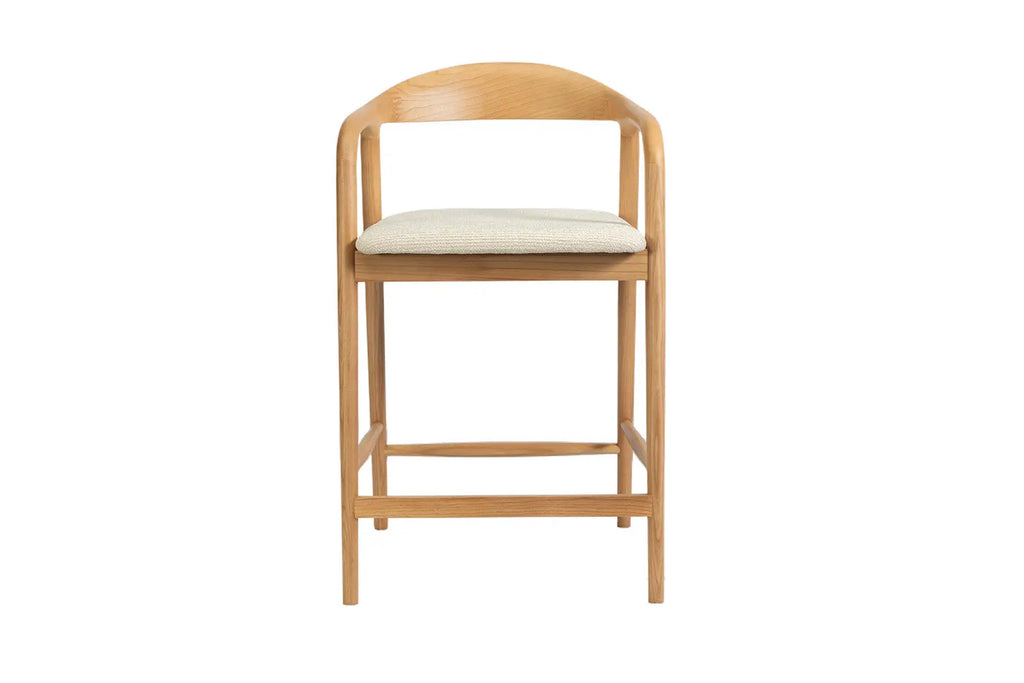Chaise de bar CLARA Frêne naturel – 55,5 x 57,5 cm | TIKAYLA