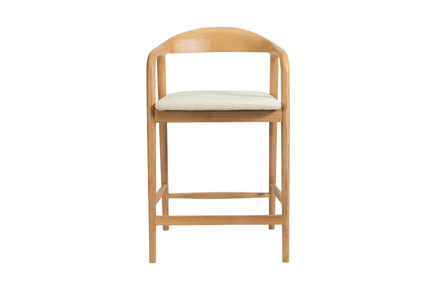 Chaise de bar CLARA Frêne naturel – 55,5 x 57,5 cm | TIKAYLA