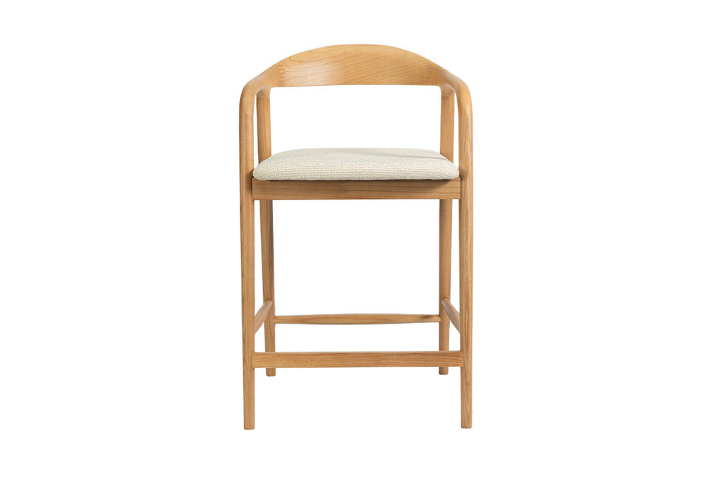 Chaise de bar CLARA Frêne naturel – 55,5 x 57,5 cm | TIKAYLA